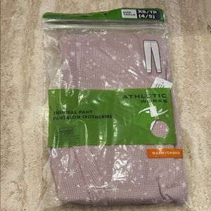 NEW 🆕 Athletic Works Pink Thermal Set with Star Design 4/5 yrs